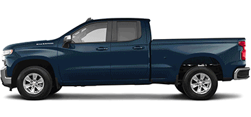 A looping animation that switches through the exterior paint colors of a 2022 Chevrolet Silverado 1500 LTD pickup truck