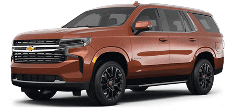 An animated loop that cycles through the exterior paint color options of a Chevy Tahoe Z71, including Auburn Metallic Red, Black, Midnight Blue Metallic, Dark Ash Grey Metallic, Empire Beige Metallic, & Summit White.