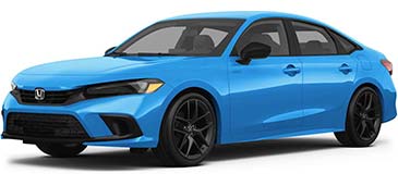 A picture of a light blue 2024 Honda Civic Sport